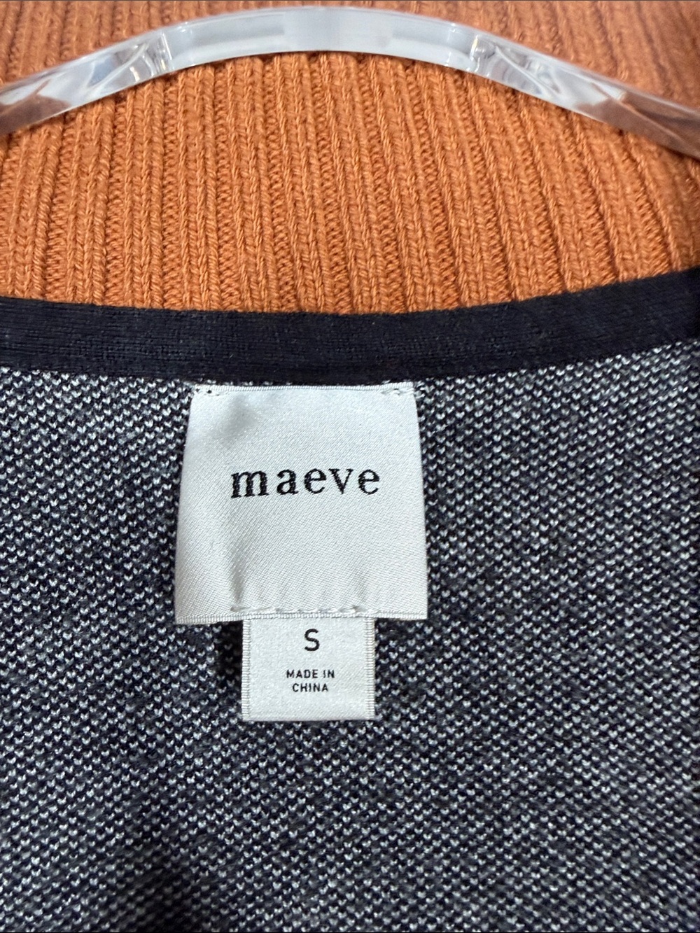 Maeve by Anthropologie Black & Rust Dog-Graphic Knit Cardigan Sweater Size Small - Picture 4 of 6